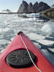 Pushing ice in Scoresby Sound, Greenland by Ryan Stafford 